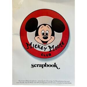 Mickey Mouse Club Scrapbook by Keith Keller 1975 1st Print Memories W Pics Music